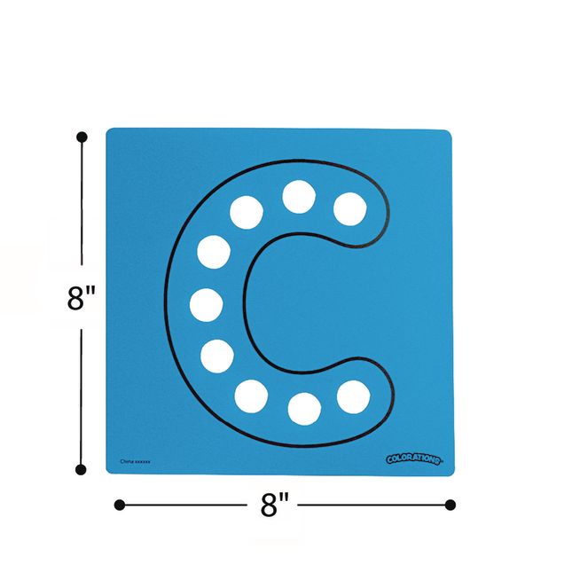 Colorations® Dabber Dot Stencil Set Upper Case Alphabet, 26 Piece Stencil Set