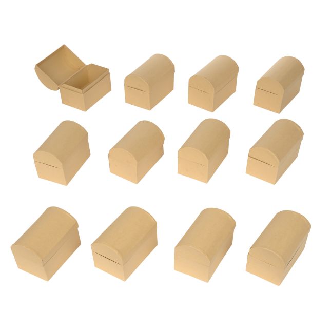 Colorations® Decorate Your Own Papier-MAché Treasure Chests - Set of 12