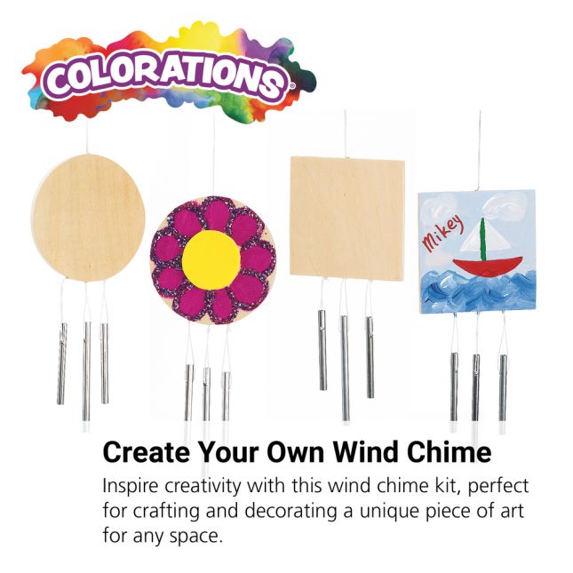 Colorations® Wooden Wind Chimes - Set of 12