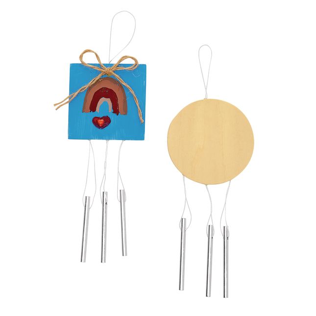 Colorations® Wooden Wind Chimes - Set of 12