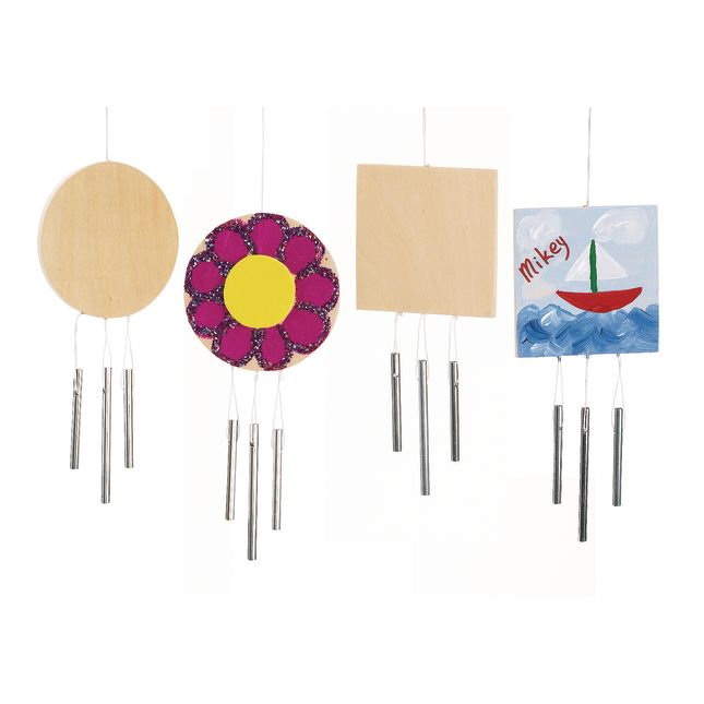 Colorations® Wooden Wind Chimes - Set of 12