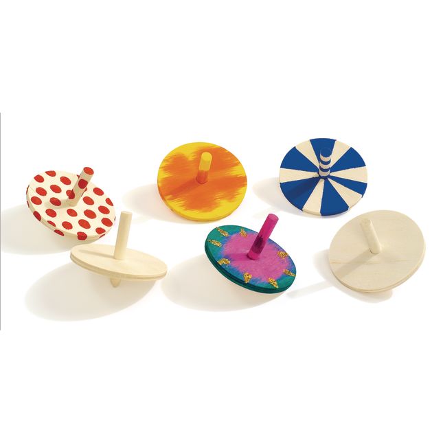 Colorations® Whirling Wooden Tops - Set of 12