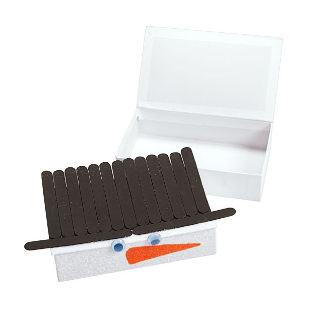 Colorations® White Cardboard Pencil Boxes - Set of