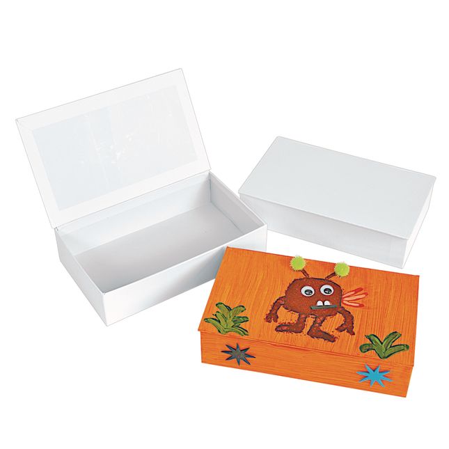 Colorations® White Cardboard Pencil Boxes - Set of 12