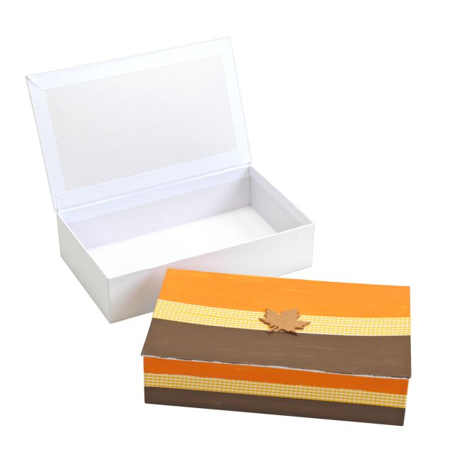 Colorations White Cardboard Pencil Boxes - Set of 12