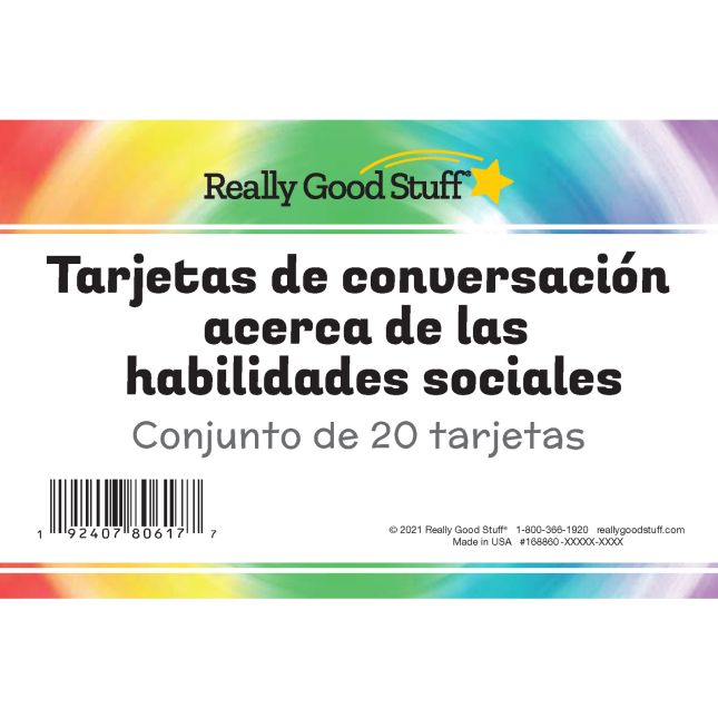 Spanish Social Skills Discussion Cards (Tarjetas de conversacion acerca de las habilidades Sociales) - 20 Cards_0