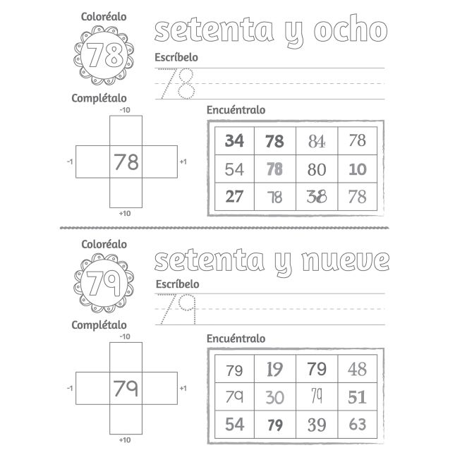 Spanish My Numbers Through 120 Journal (Mi Cuaderno de Numeros Hasta el 120) - Set of 12