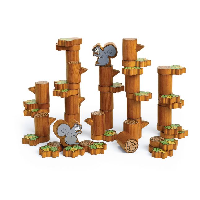 Excellerations® Tree and Squirrel Blocks - Set of 46