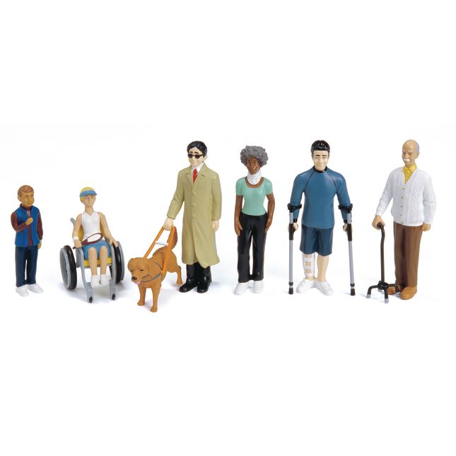 Differently-Abled Block Play Figures - Set of 6_0