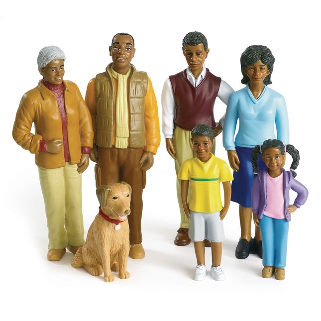 Excellerations® Pretend Play Figures - Extended African-American Family_0