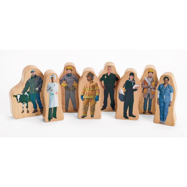 Excellerations® Wooden Photo Blocks Career People - Set of 8_0