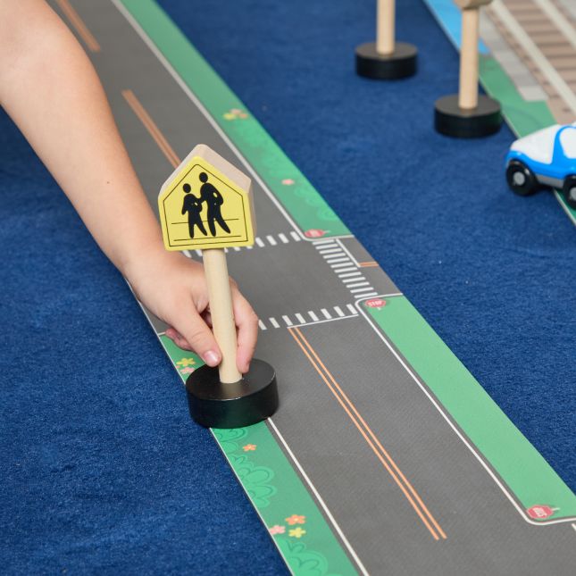 Excellerations® Premium Traffic Signs for Block Play - Set of 15