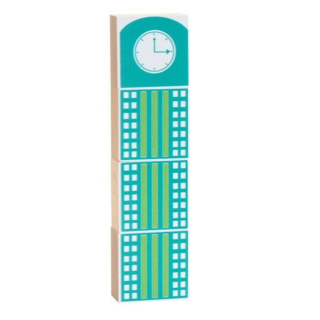 Excellerations® Wooden Skyscraper Blocks - 35 Pieces
