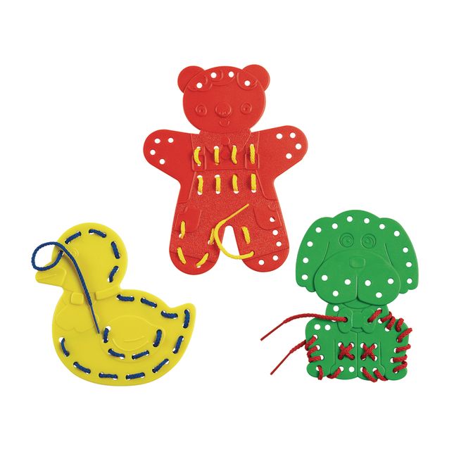 Excellerations® Extra-Large Animal Lacing Shapes - 9 Cards