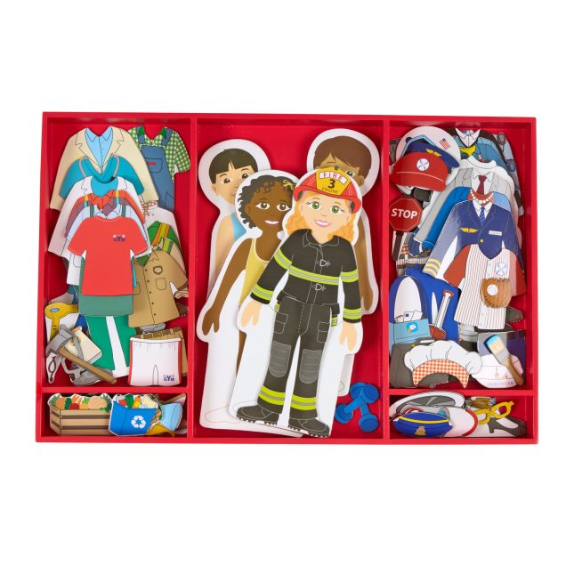 Excellerations® Magnetic Career Dressing Dolls - 93 Pieces