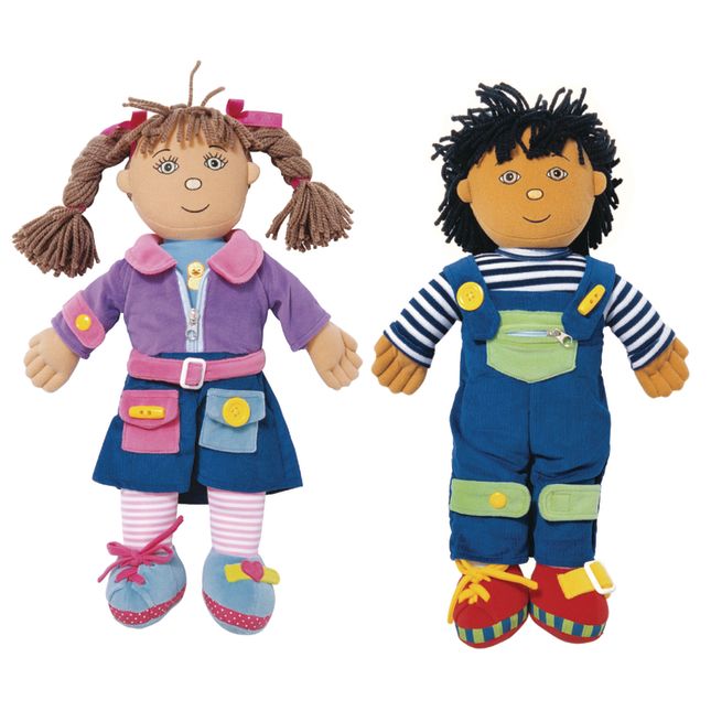 Excellerations Boy and Girl Dressing Dolls Set of 2