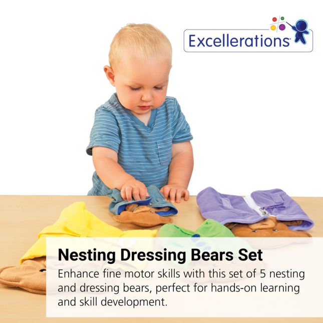 Excellerations® Nesting Dressing Bears - Set of 5