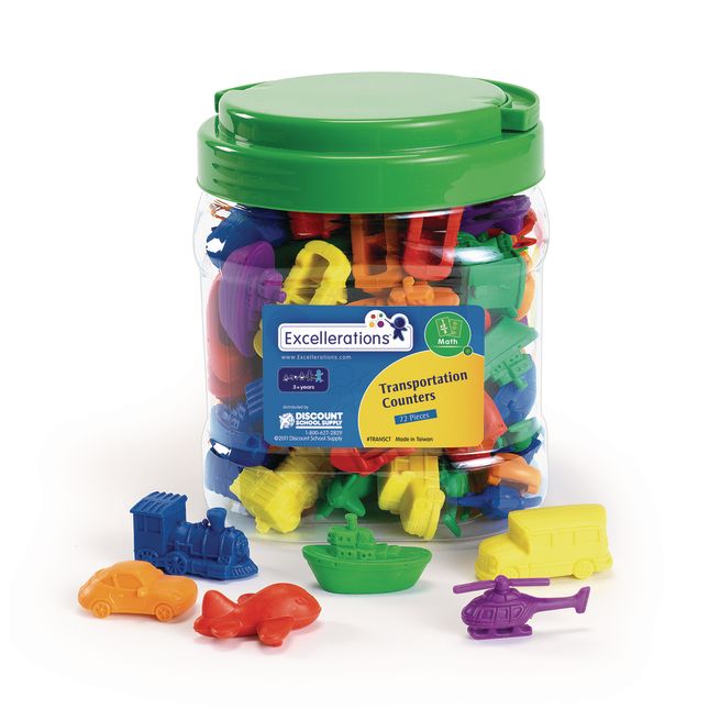 Excellerations® Transportation Counters - 72 Pieces