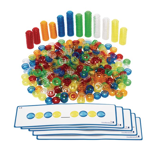 Excellerations® Translucent Stackable Counters - 500 Pieces