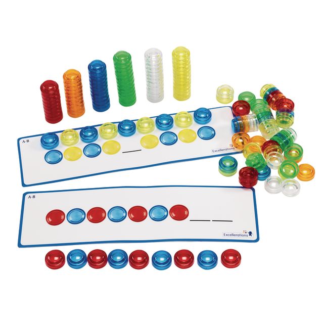 Excellerations® Translucent Stackable Counters - 500 Pieces