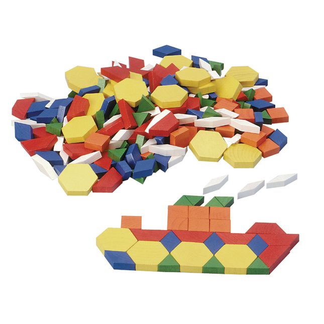 Excellerations® Wood Pattern Blocks - 250 Pieces_0