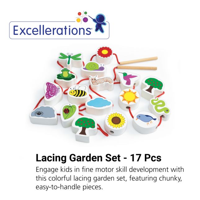 Excellerations® Chunky Lacing Garden Set - 17 Pieces