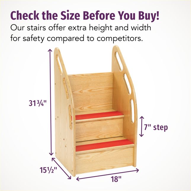 Discount School Supply® Step-Up Wood Toddler Stairs