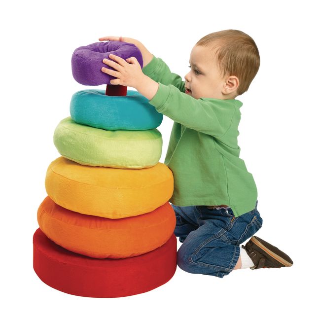 Excellerations® Giant Plush Rainbow Stacking Ring