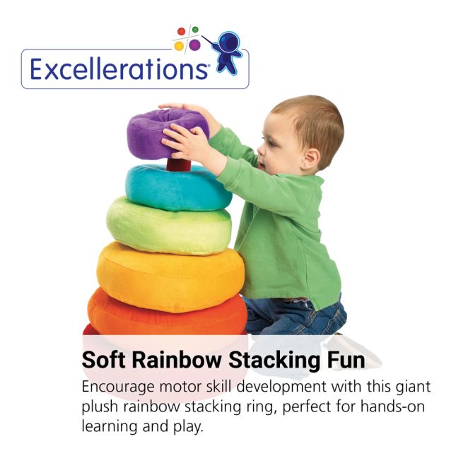 Excellerations® Giant Plush Rainbow Stacking Ring