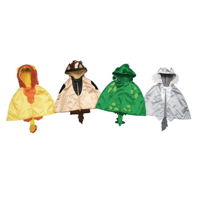 Excellerations® Toddler Animal Capes with Hoods Set of 4