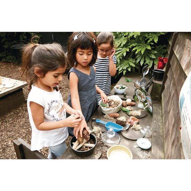 Excellerations® Mud Kitchen Accessory Set 37-Pieces and Storage