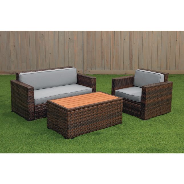 Excellerations® Outdoor Wicker Furniture 3-Piece Set (Preschool Height)