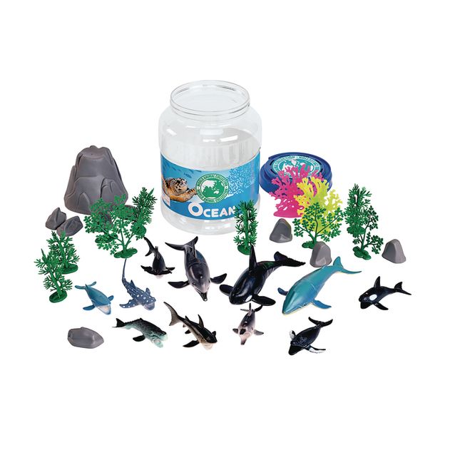 Excellerations® Ocean Animal Bucket - Set of 33