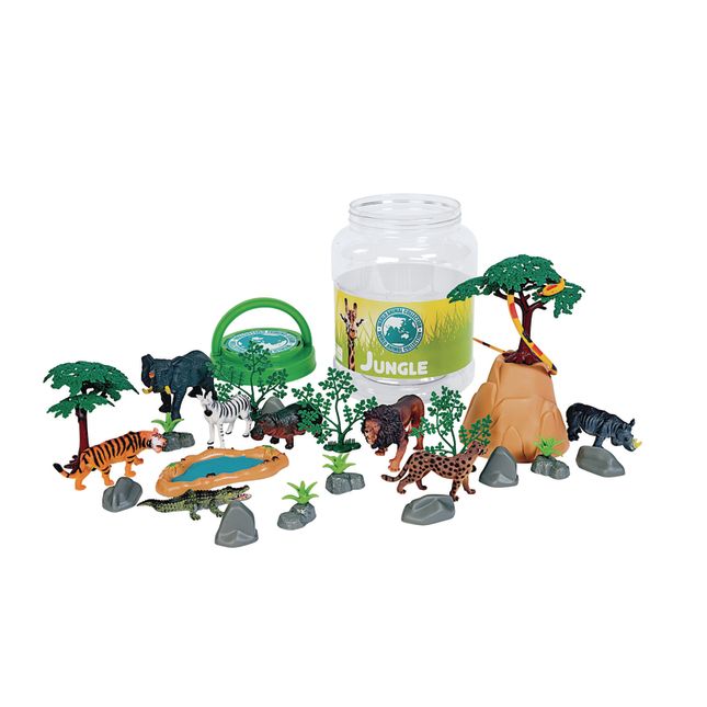 Excellerations® Jungle Animal Bucket - Set of 31 Pieces