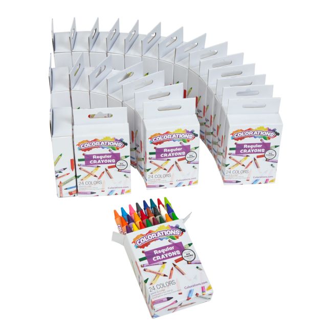 Colorations® Regular Crayons, 24 Packs, Each 24 Colors