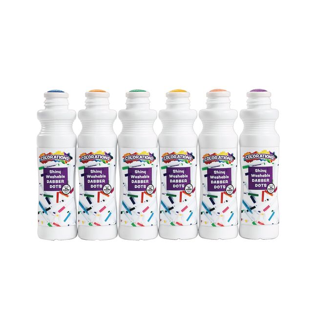 Colorations® Washable Shiny Dabber Dot Markers, Set of 6_7