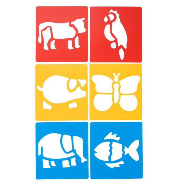 Colorations® Washable Plastic Animal Stencils - Set of 6