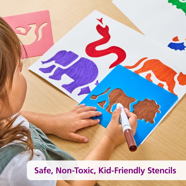 Colorations® Washable Plastic Jungle Stencils  - Set of 6