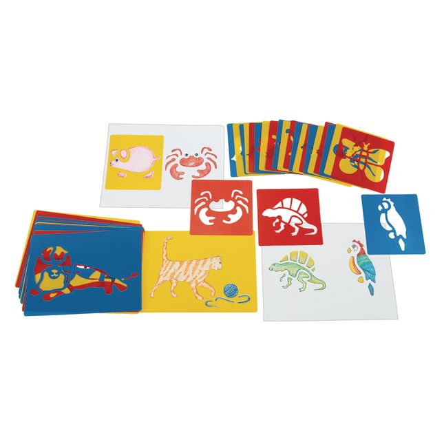 Animal Stencils for Kids - Washable Stencil Set - Stencils for Kids - Large for