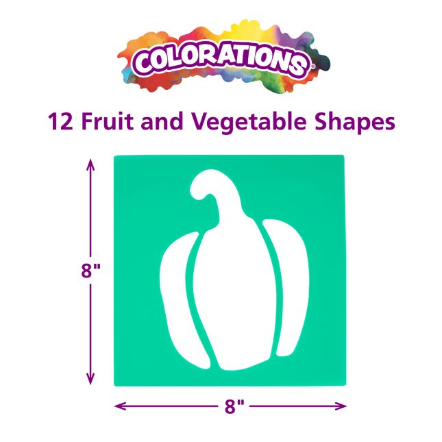 Colorations® Fruit and Vegetable Stencils Set of 12