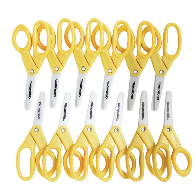 Colorations® 5" Plastic Scissors – Set of 12