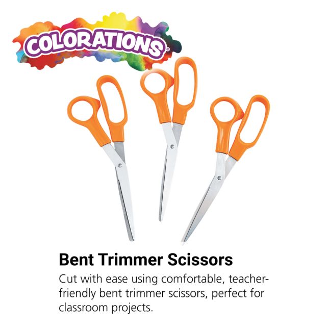 Colorations® Teacher's Bent Trimmer Scissors - Set of 3