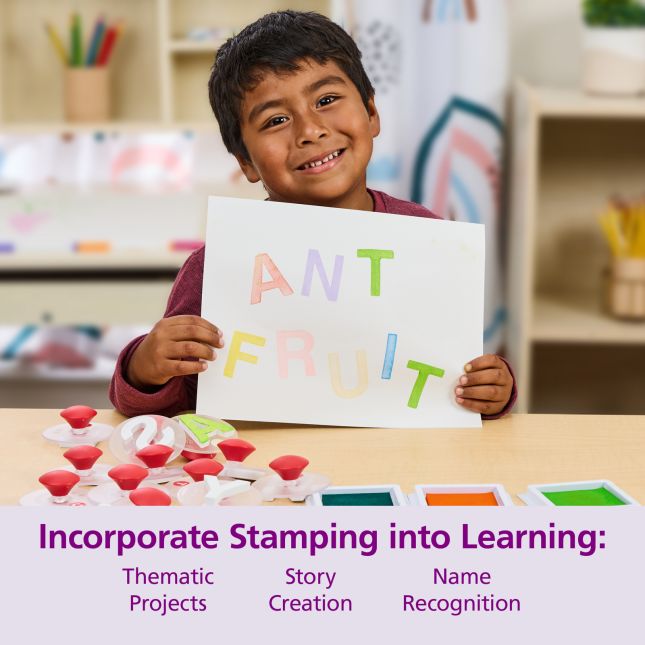 Colorations® Easy-Grip Stampers, Uppercase Alphabet - Set of 26