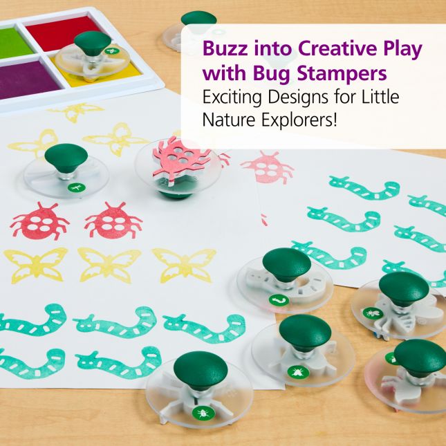 Colorations® Easy-Grip Stampers, Bug Story - Set of 12