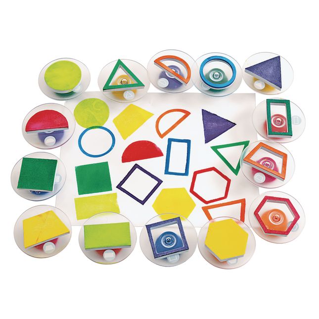 Colorations® Easy-Grip Stampers, Shapes - Set of 14