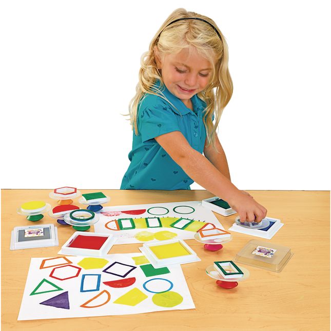 Colorations® Easy-Grip Stampers, Shapes - Set of 14