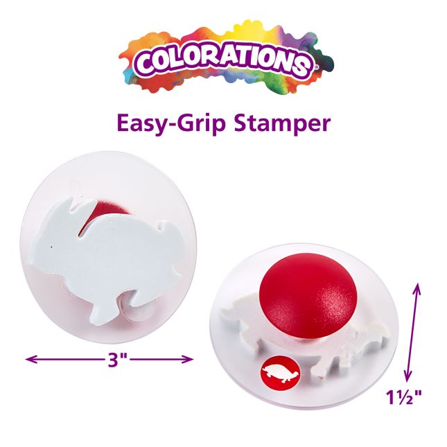 Colorations® Easy-Grip Stampers, Animals - Set of 14