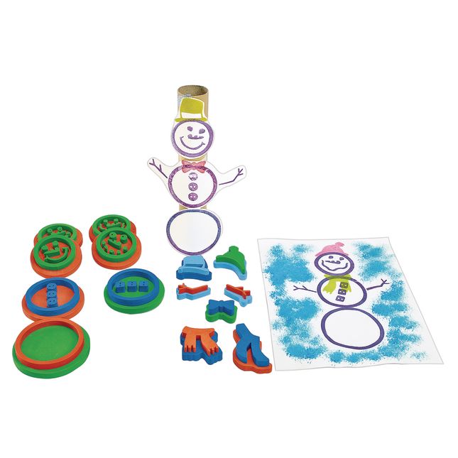 Colorations® Stamp-A-Snowman 15 Piece Set