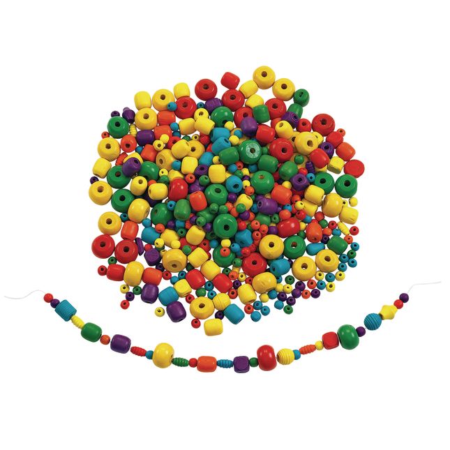 Colorations® Bright Wooden Beads, 1 lb.