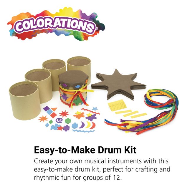 Colorations® Easy-to-Make Drum Kit - Kit for 12